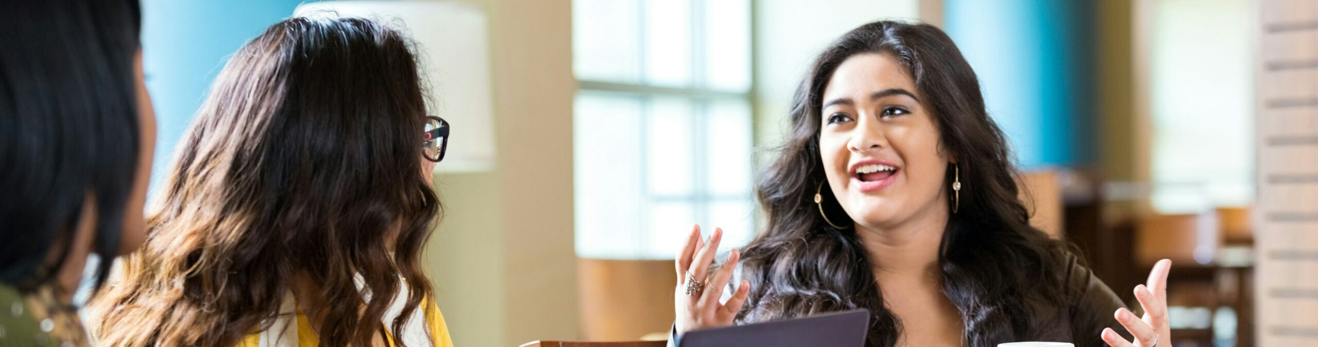 Ladies talking cropped